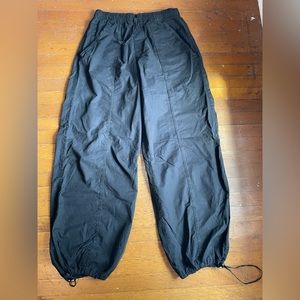Medium black Zara Parachute pants.
